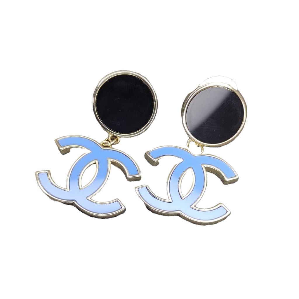 18K Classic Blue CC Dangle Earrings