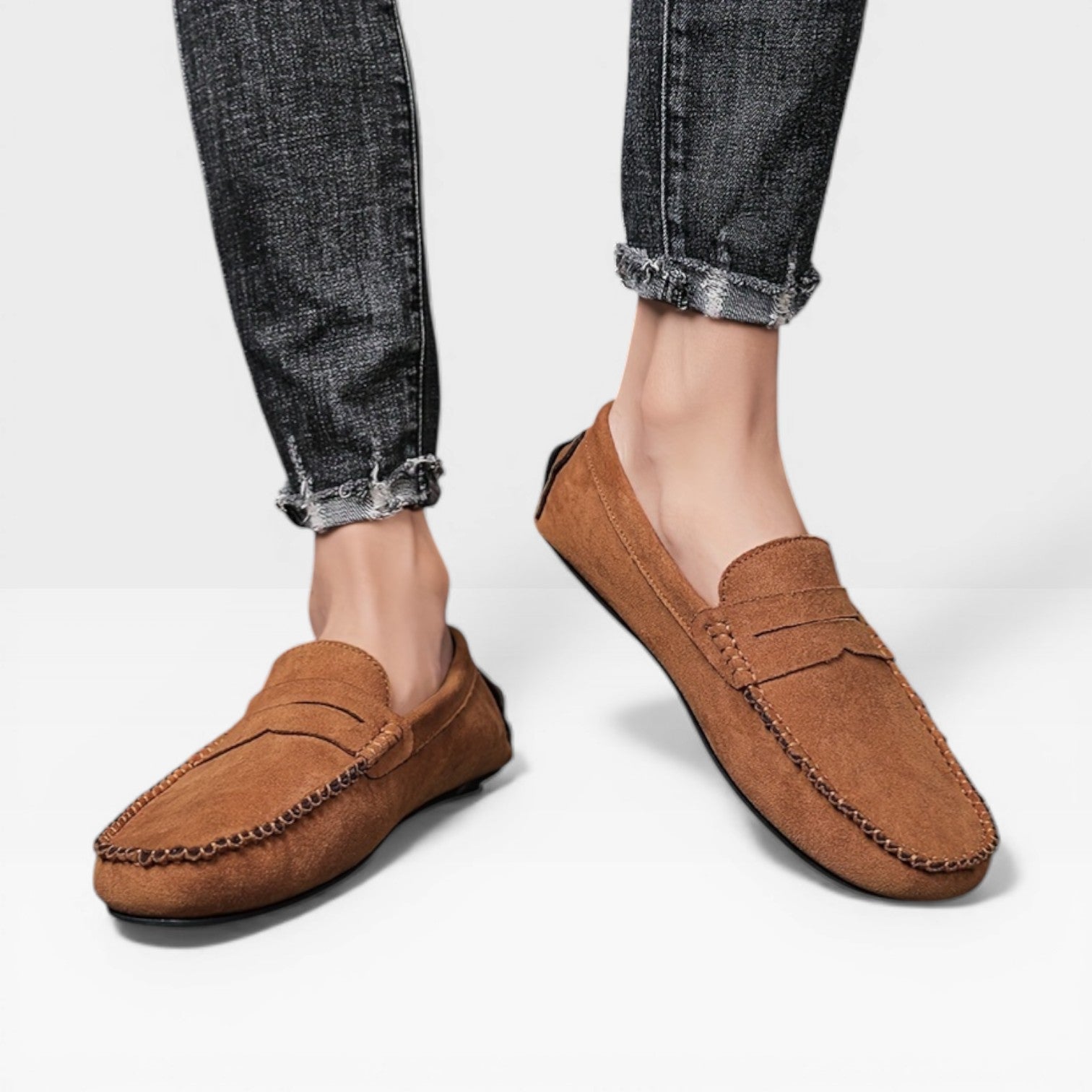 Men’s Casual Round Toe Loafers for Walking