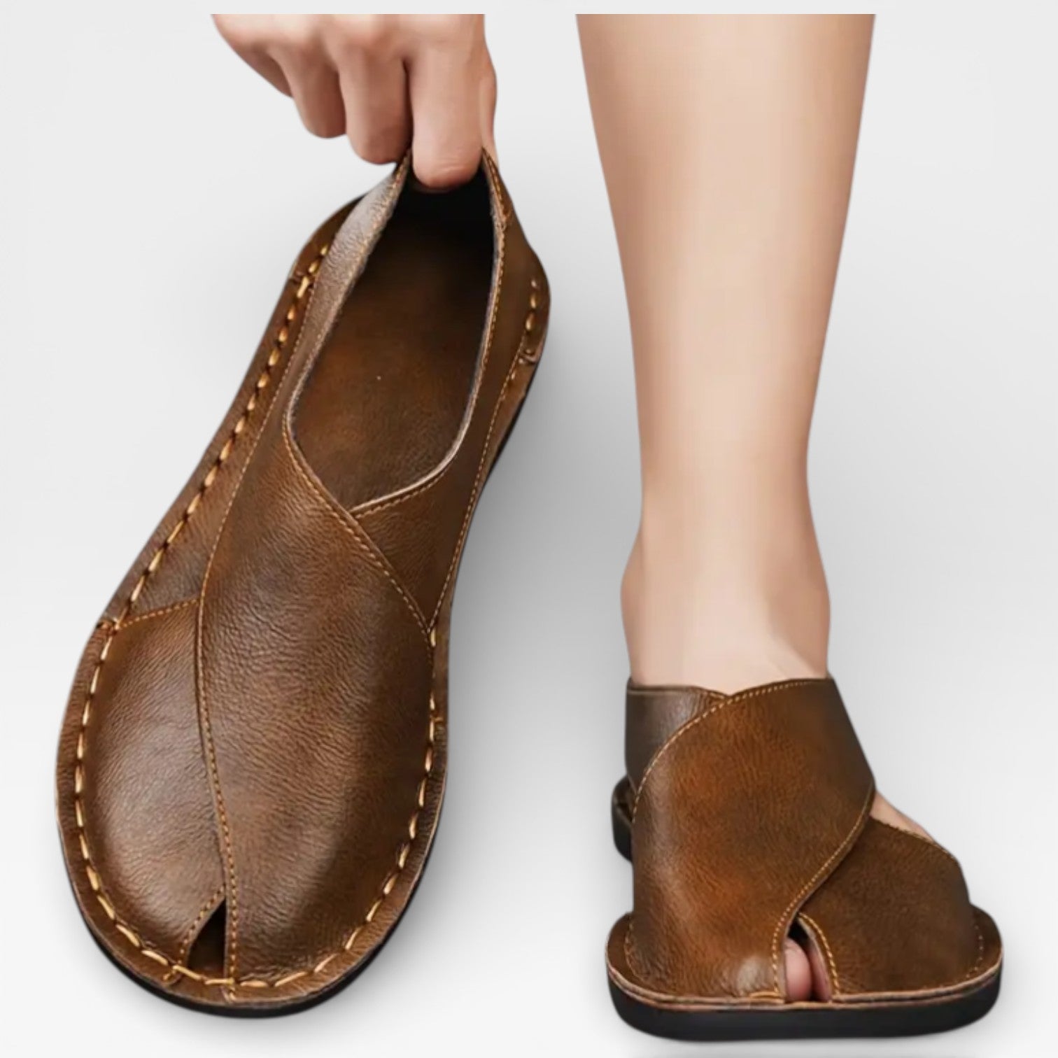 Men’s Classic Leather Sandals – Smart Casual Wear