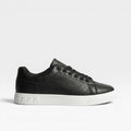 Men's Leather Look Trainers – Minimalist Lace Up Smart Casual Shoes