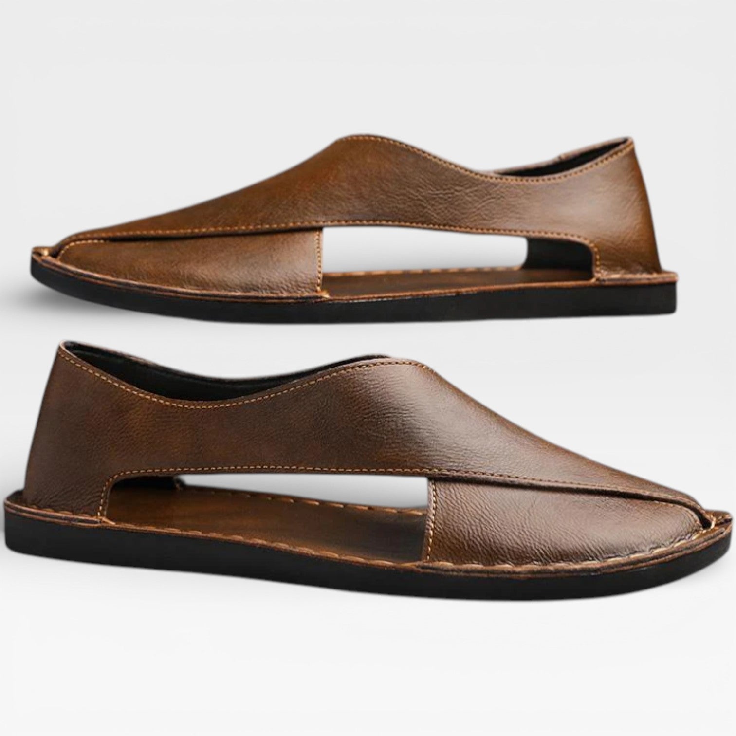 Men’s Classic Leather Sandals – Smart Casual Wear
