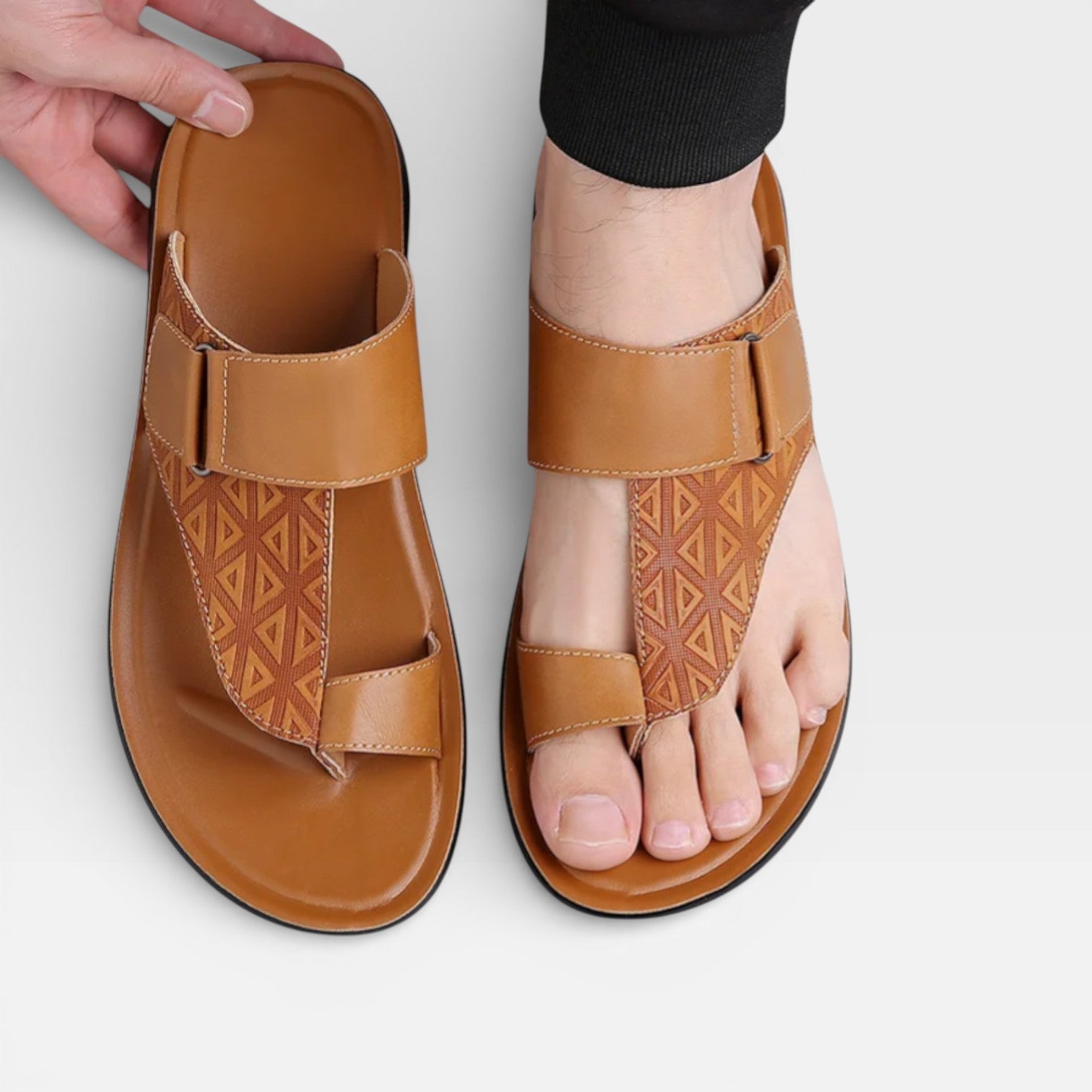 Men’s Leather Sandals – Soft Sole Everyday Use