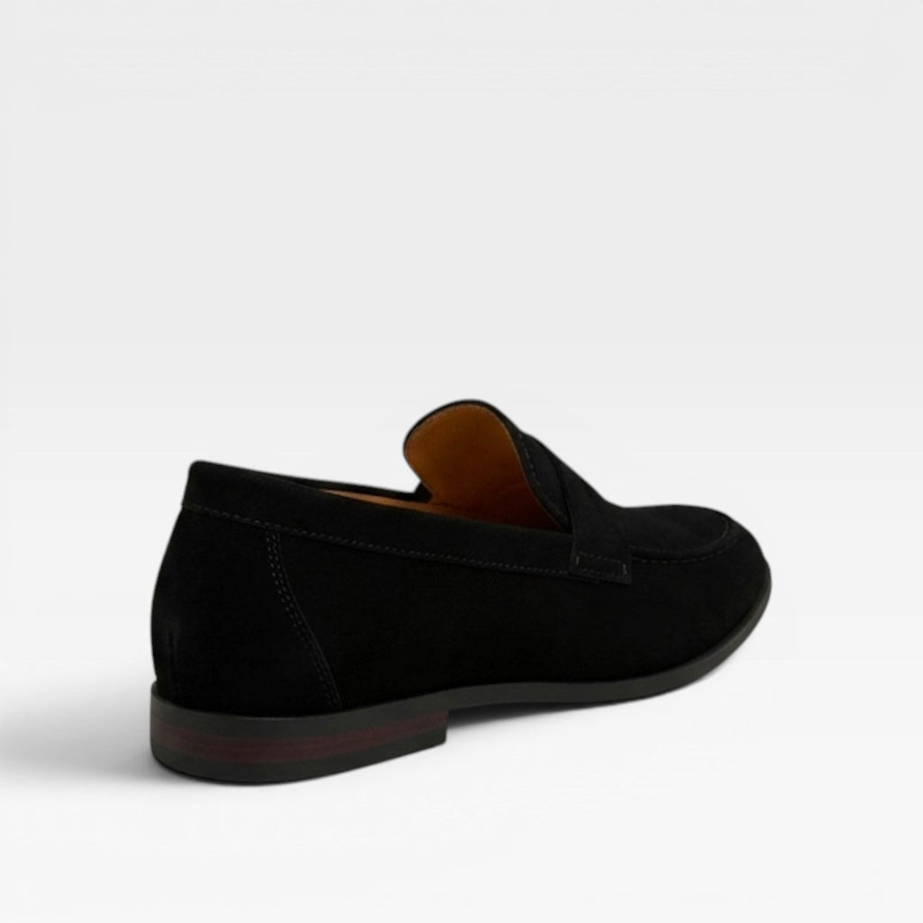 Men’s Suede Penny Loafers – Classic Slip-On Dress Shoes