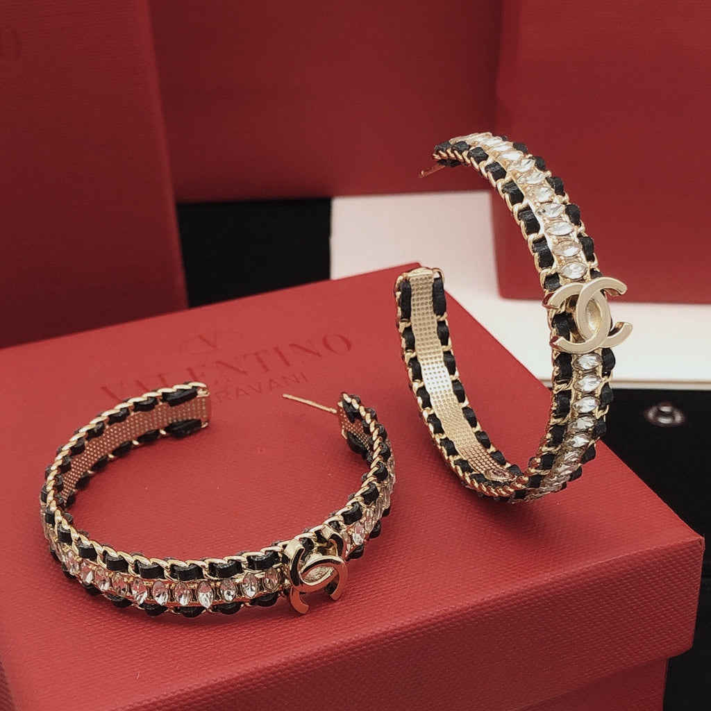 18K CC Strass Earrings