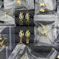 18K Saint Monogram Earrings