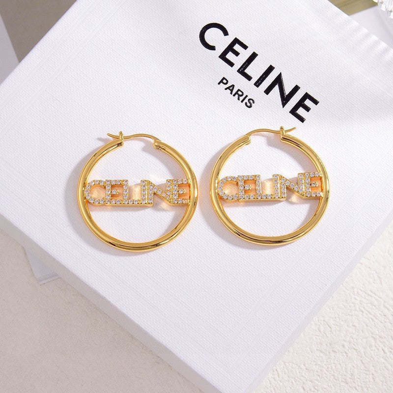 18K CE Coeur Diamond Earrings